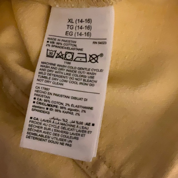 NWT Old Navy Yellow Girls Jeans Jacket - Picture 8 of 8